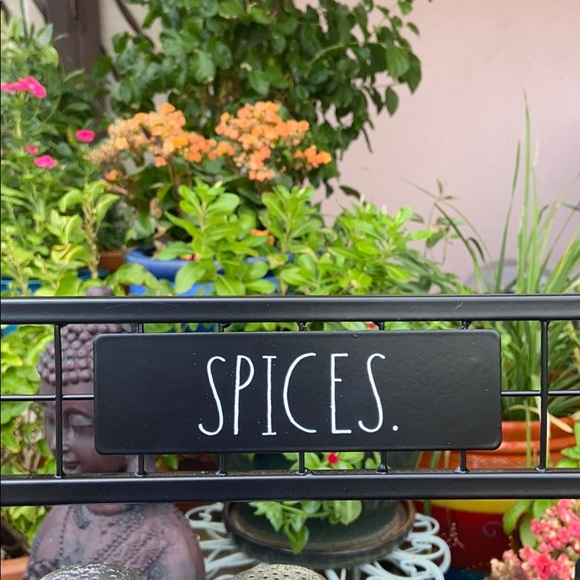 Rae Dunn Rustic “SPICES.” Wooden Spice Rack - Picture 2 of 13